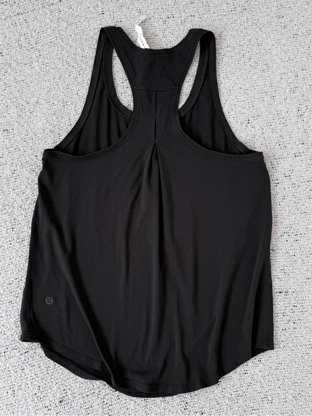 lululemon athletica Black Pleated Racerback Tank Size 6 yoga workout